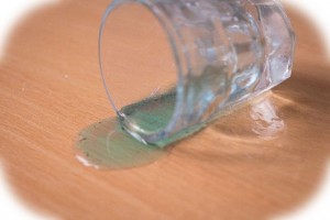 spilt glass
